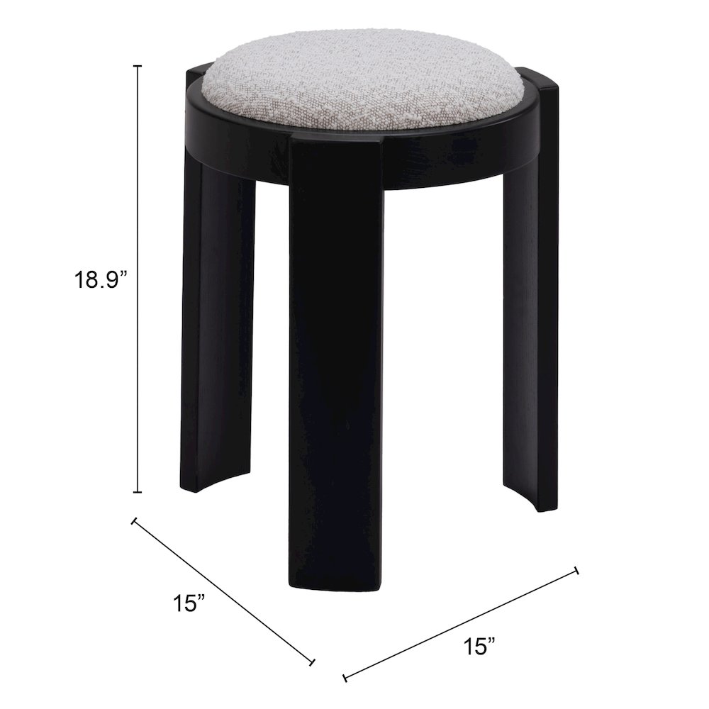Banjul Ottoman Misty Gray. Picture 7