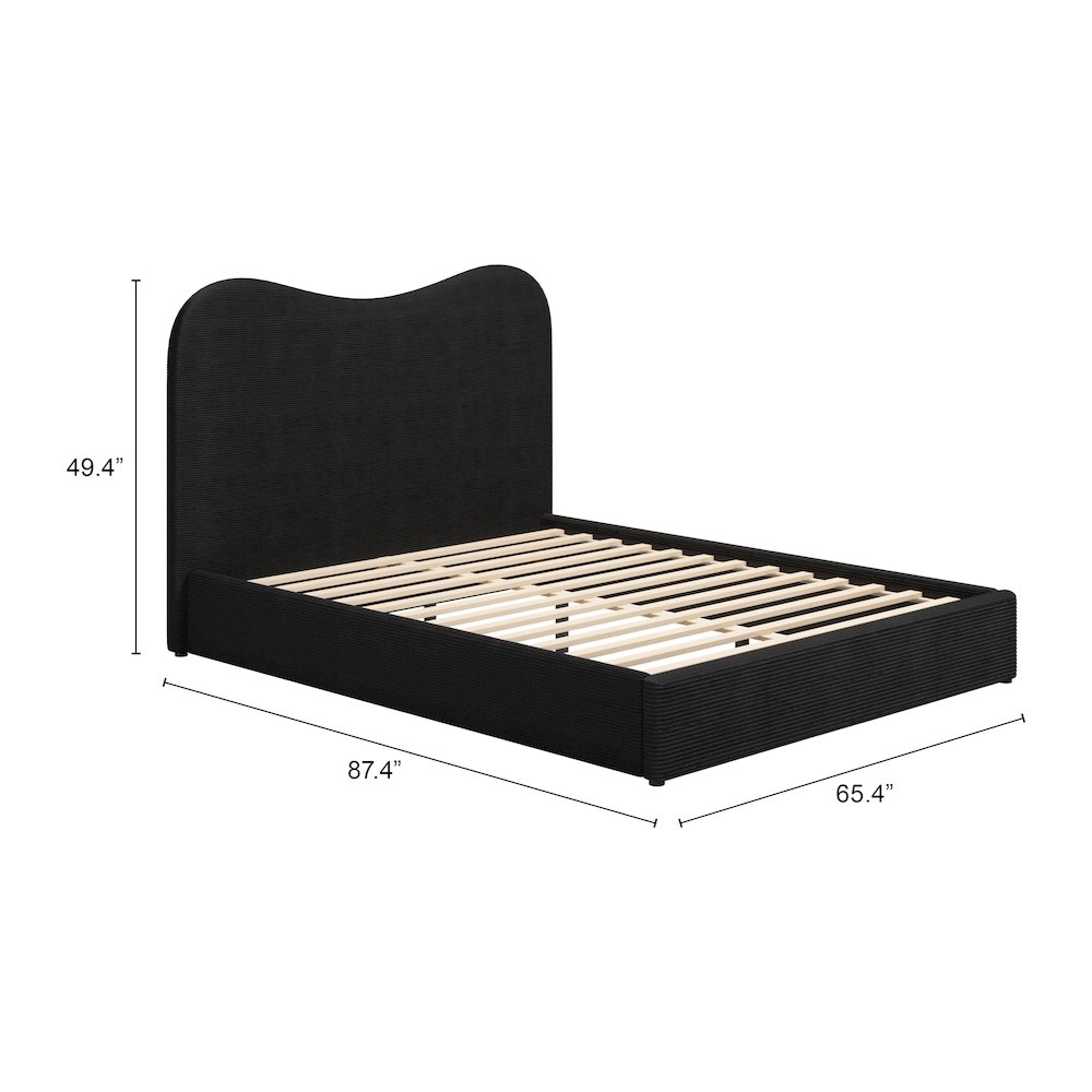 Sele Queen Bed Black. Picture 10