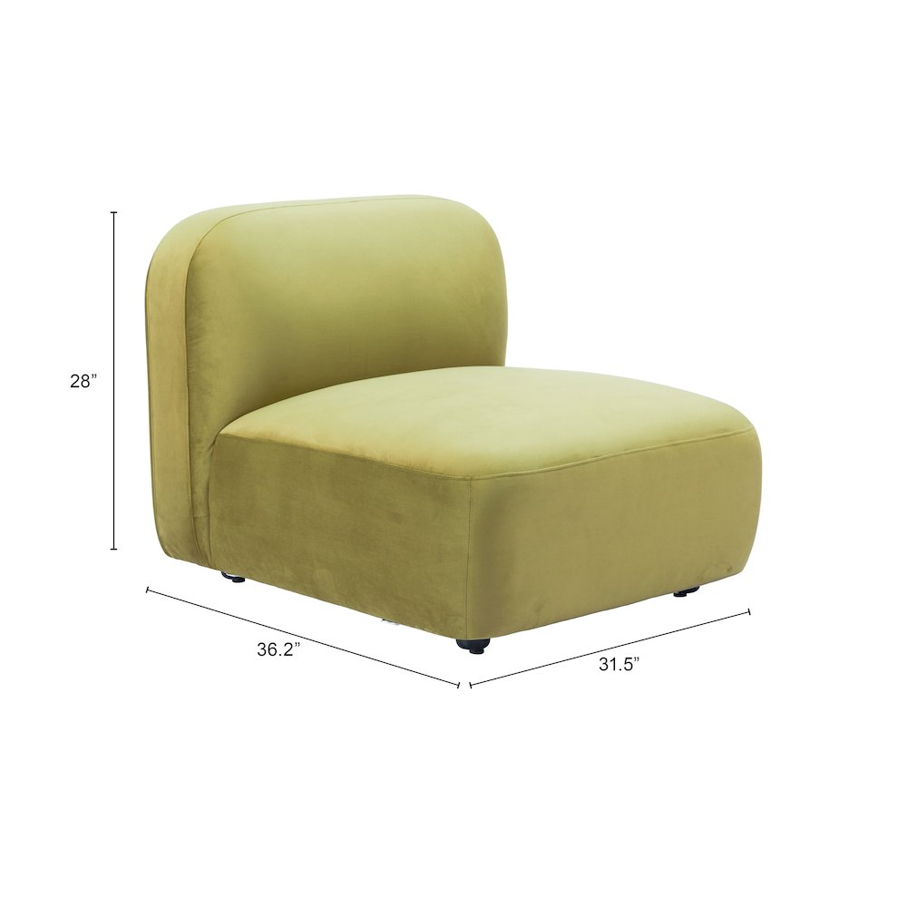 Biak Middle Chair Green. Picture 7