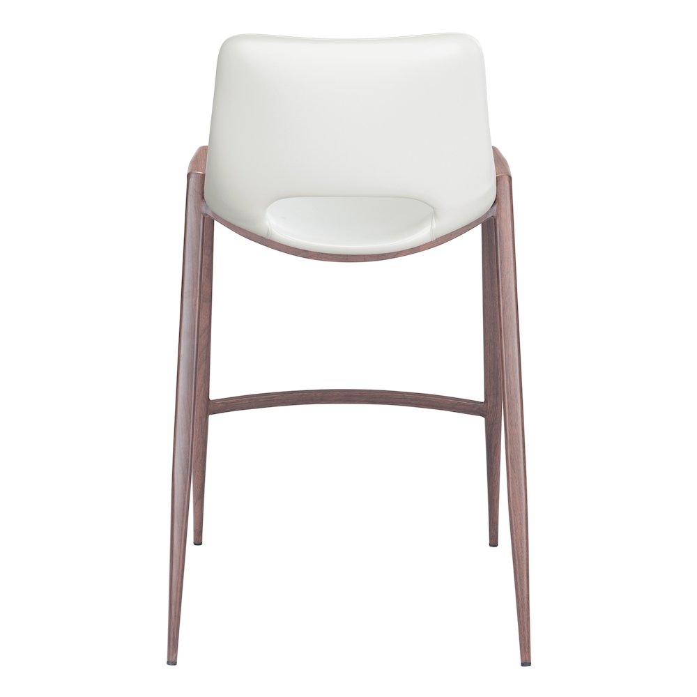 Desi Counter Stool (Set of 2) White & Walnut. Picture 4