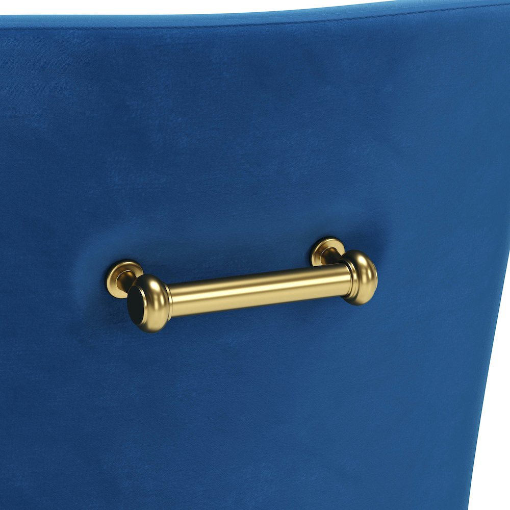 Maxine Dining Chair Navy Blue & Gold. Picture 7