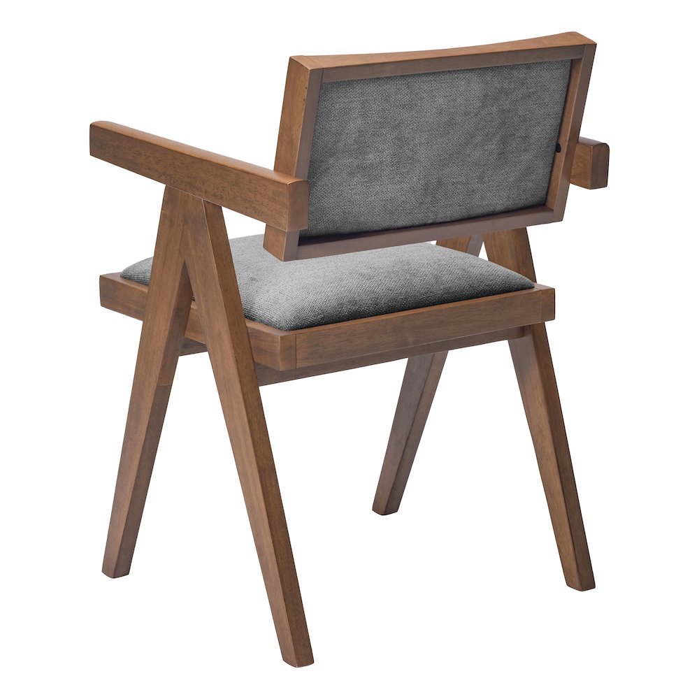 Delhi Dining Chair (Set of 2) Gray & Walnut. Picture 5