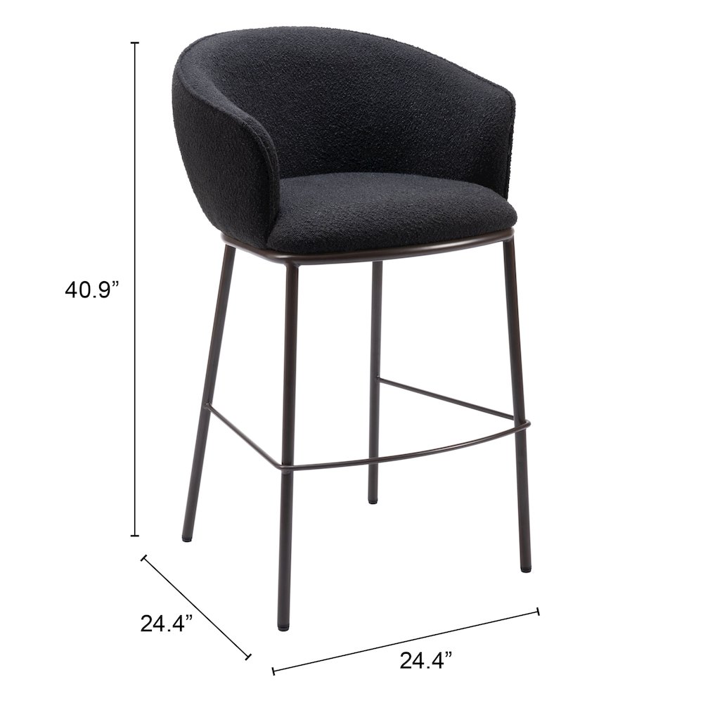 Essen Barstool Black & Bronze. Picture 7