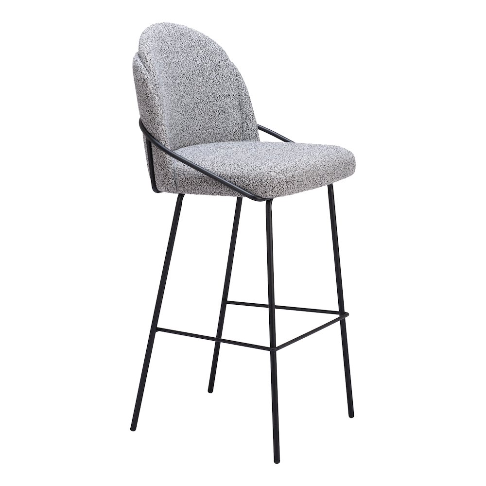 Jambi Barstool (Set of 2) Black & White. Picture 10