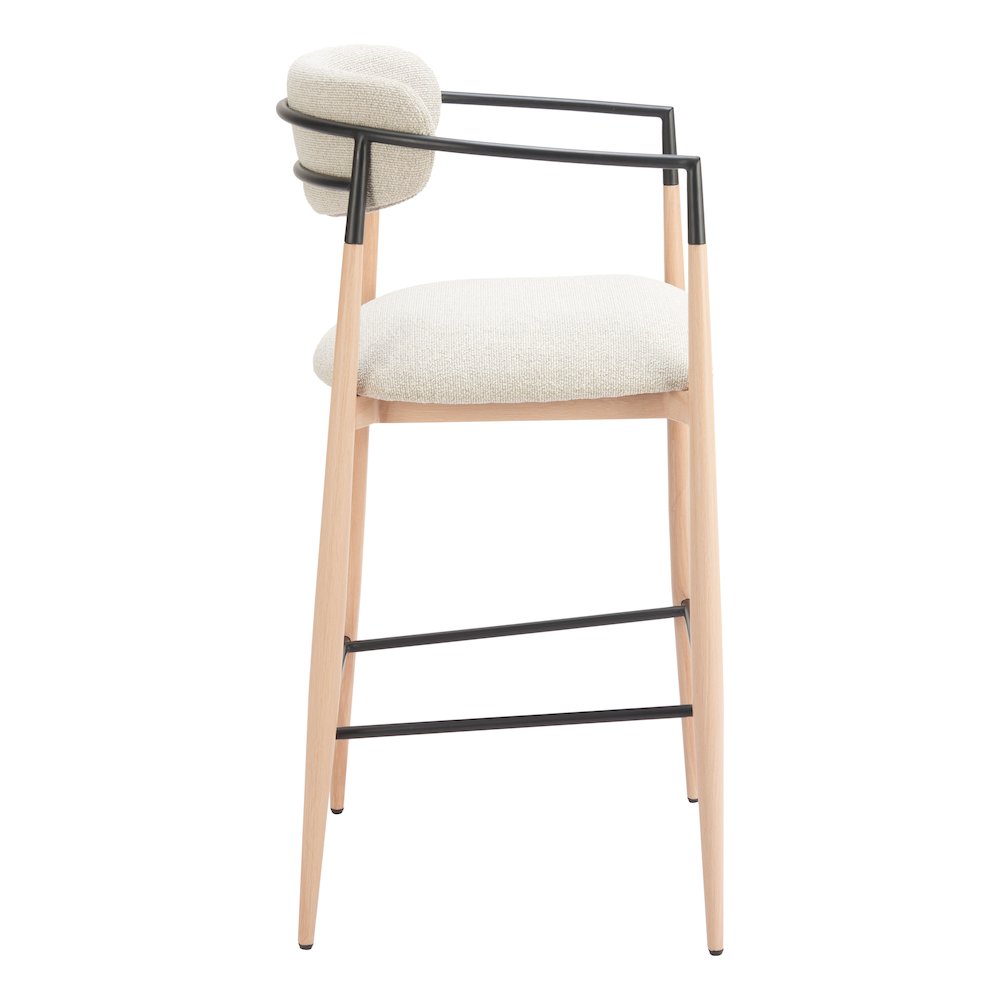 Equinox Barstool Oyster Gray & Natural. Picture 2