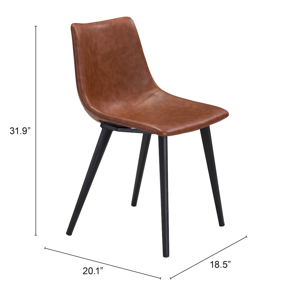 Daniel Dining Chair (Set of 2) Vintage Brown. Picture 7