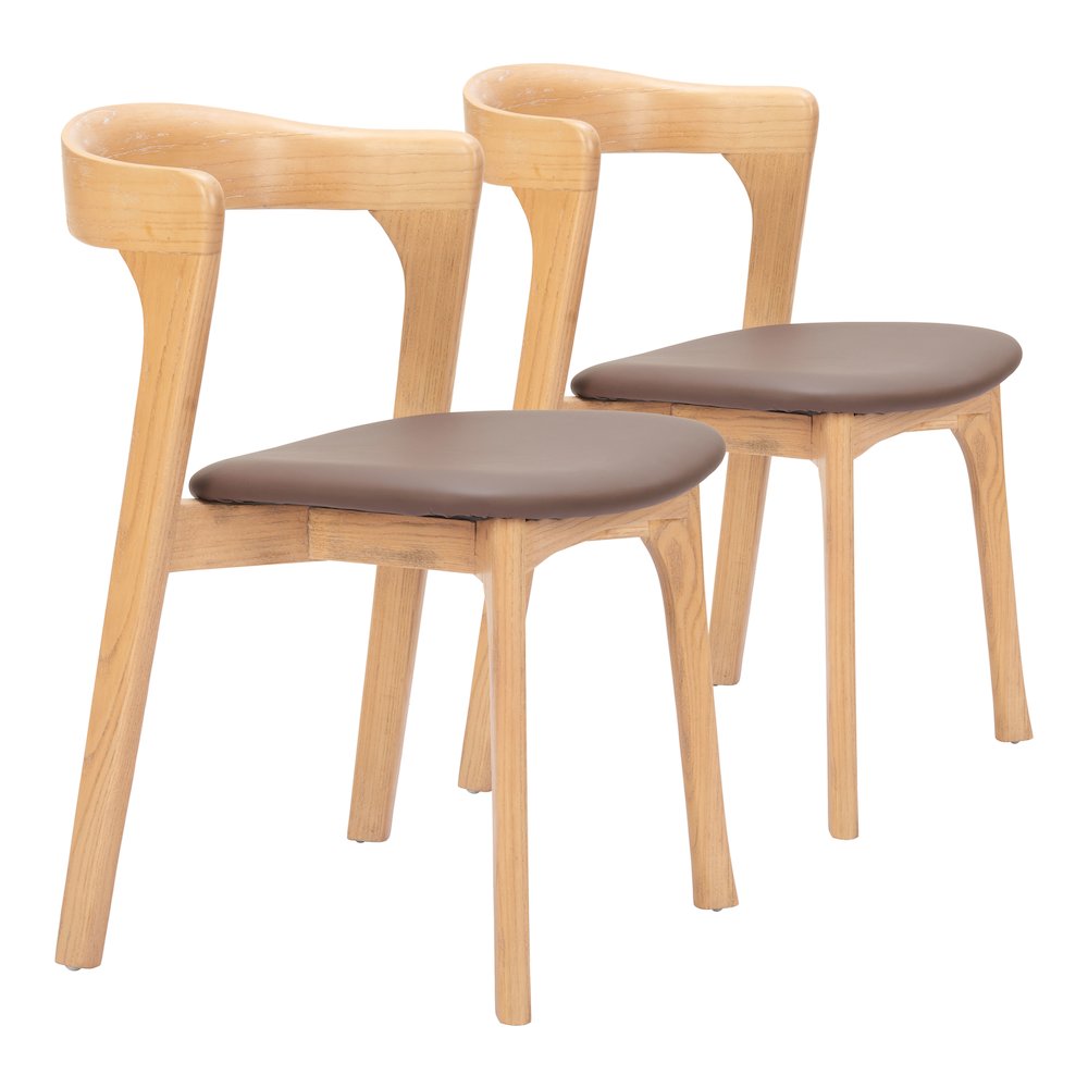 Pioro Dining Chair (Set of 2) Brown & Natural. Picture 6