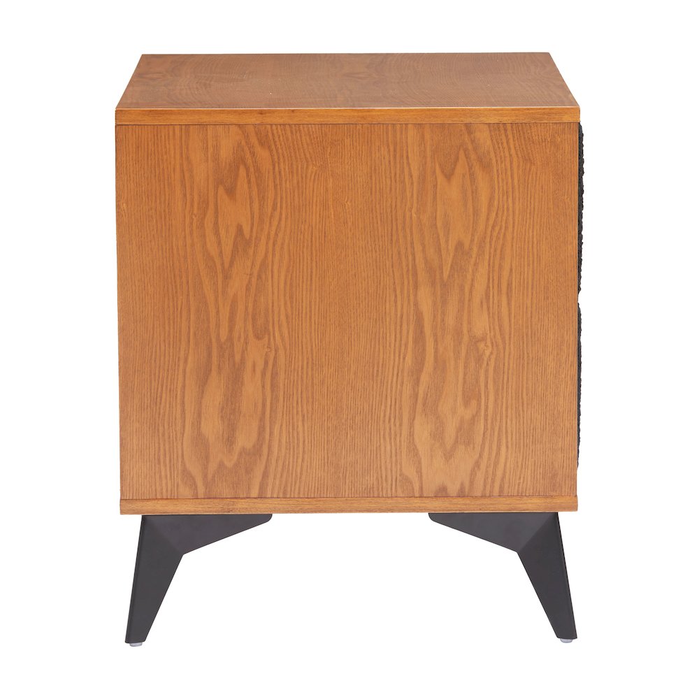 Zarif Nightstand Black & Walnut. Picture 2