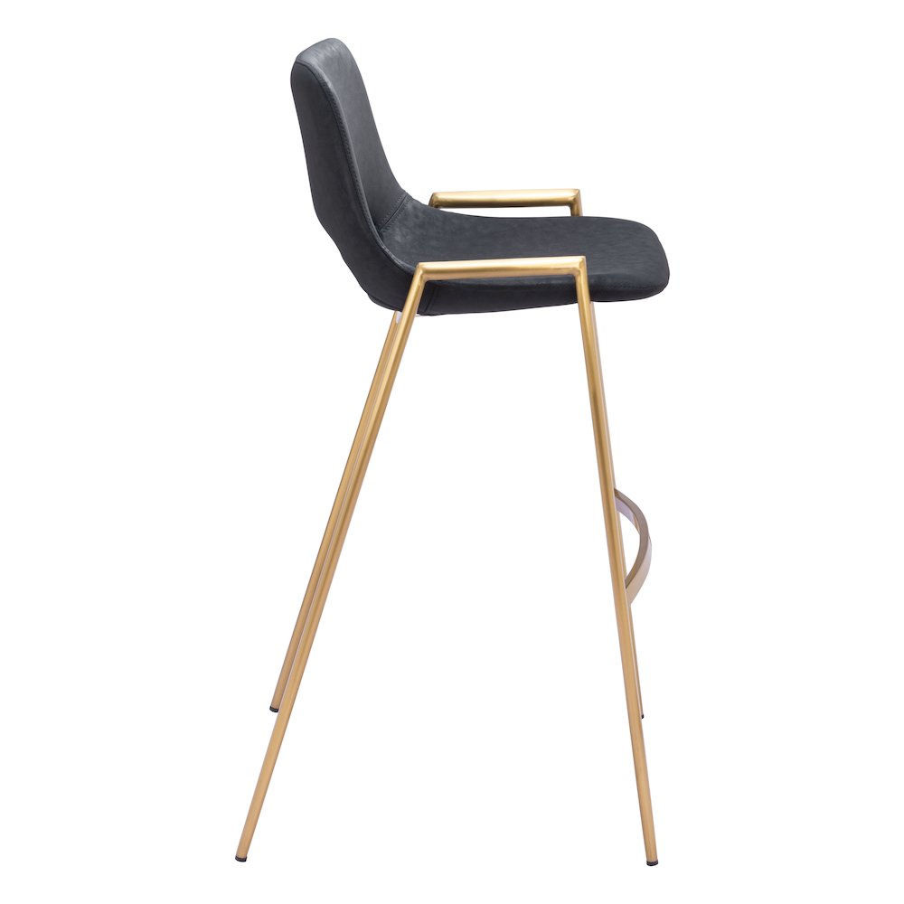 Desi Barstool (Set of 2) Black & Gold. Picture 2
