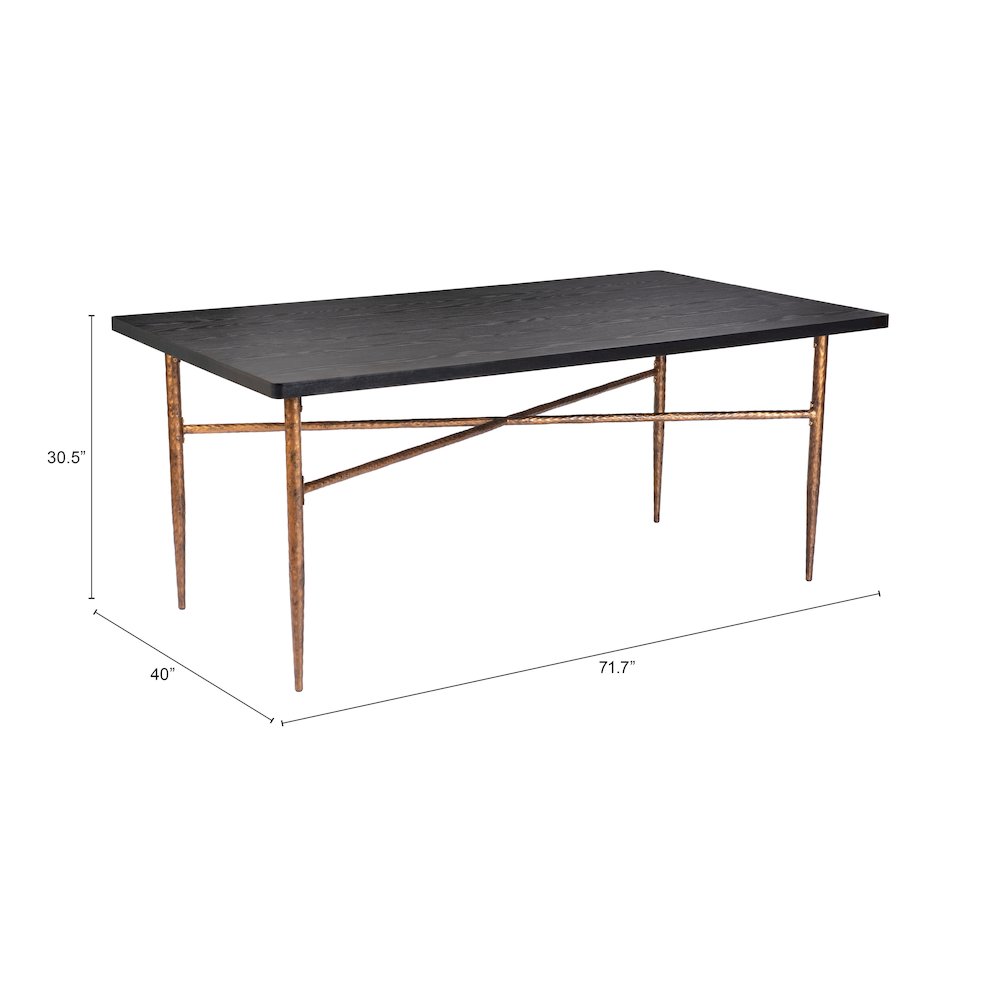 Nida Dining Table Black & Bronze. Picture 6