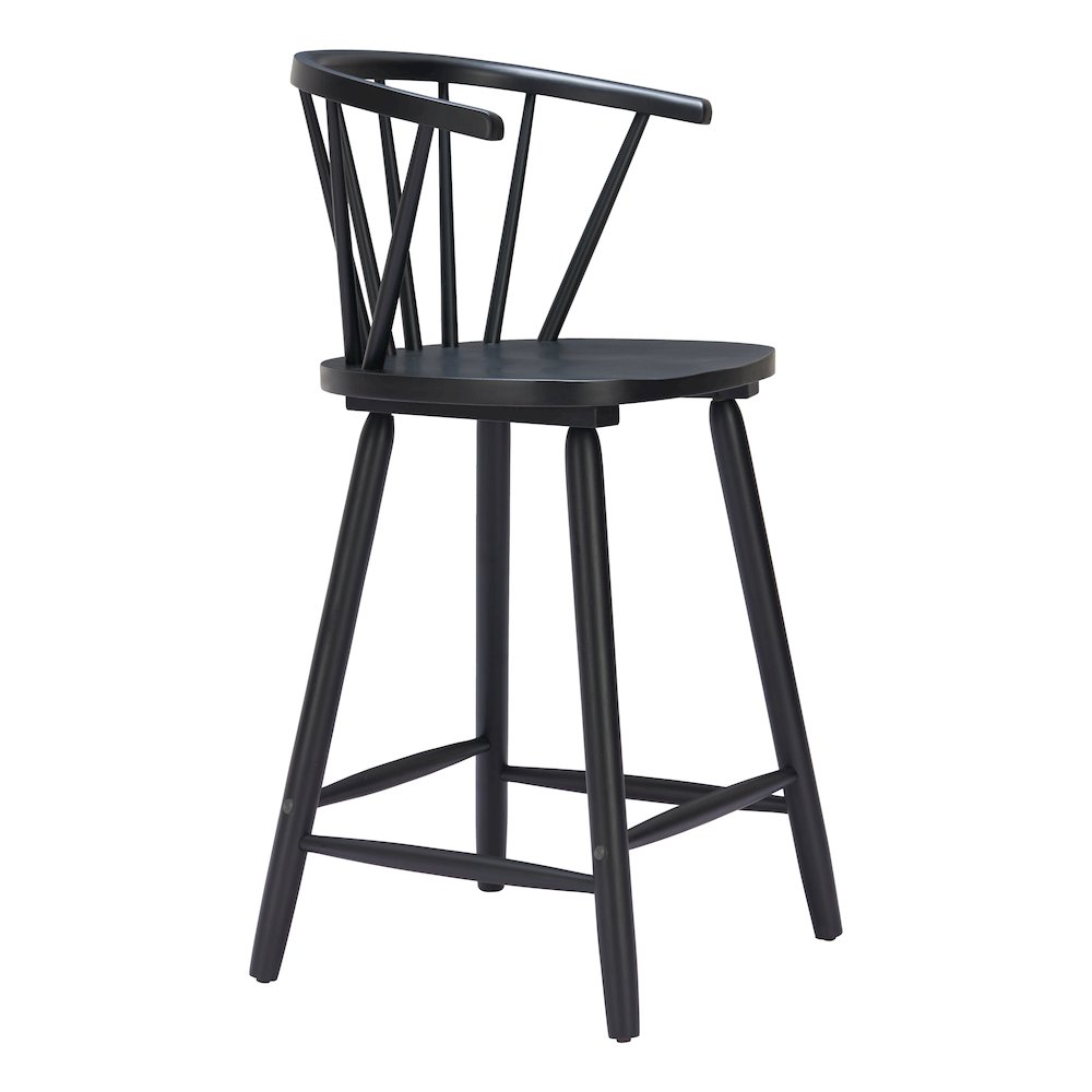 Stenger Counter Stool (Set of 2) Black. Picture 9