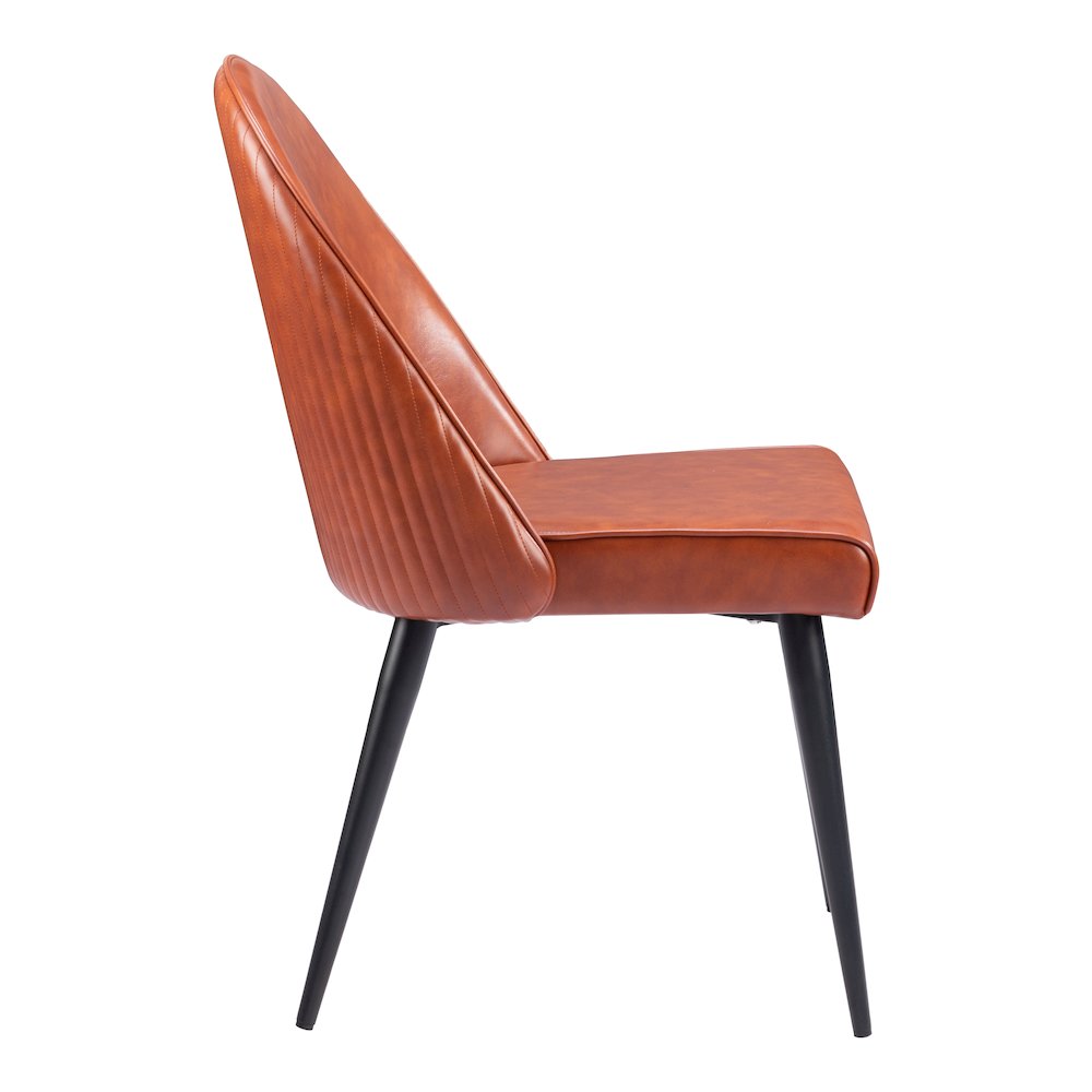 Silloth Armless Dining Chair (Set of 2) Brown. Picture 2