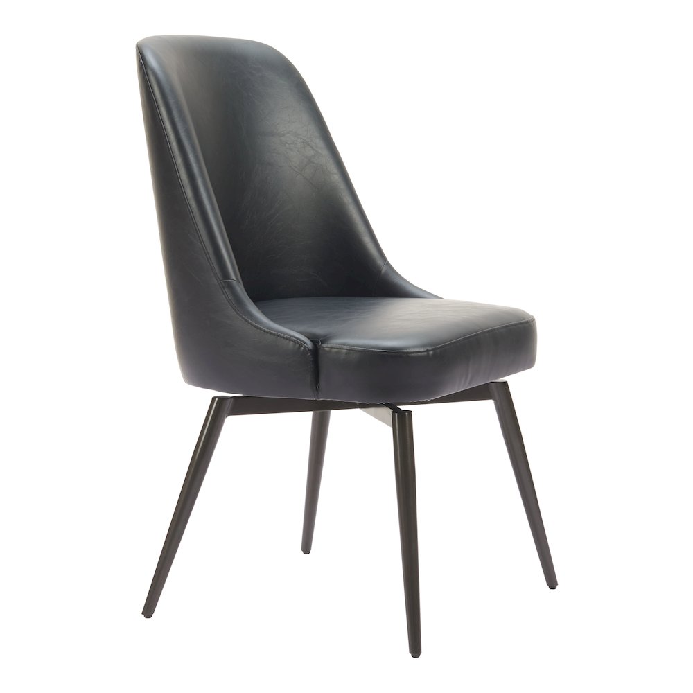 Keppel Swivel Dining Chair (Set of 2) Black. Picture 1