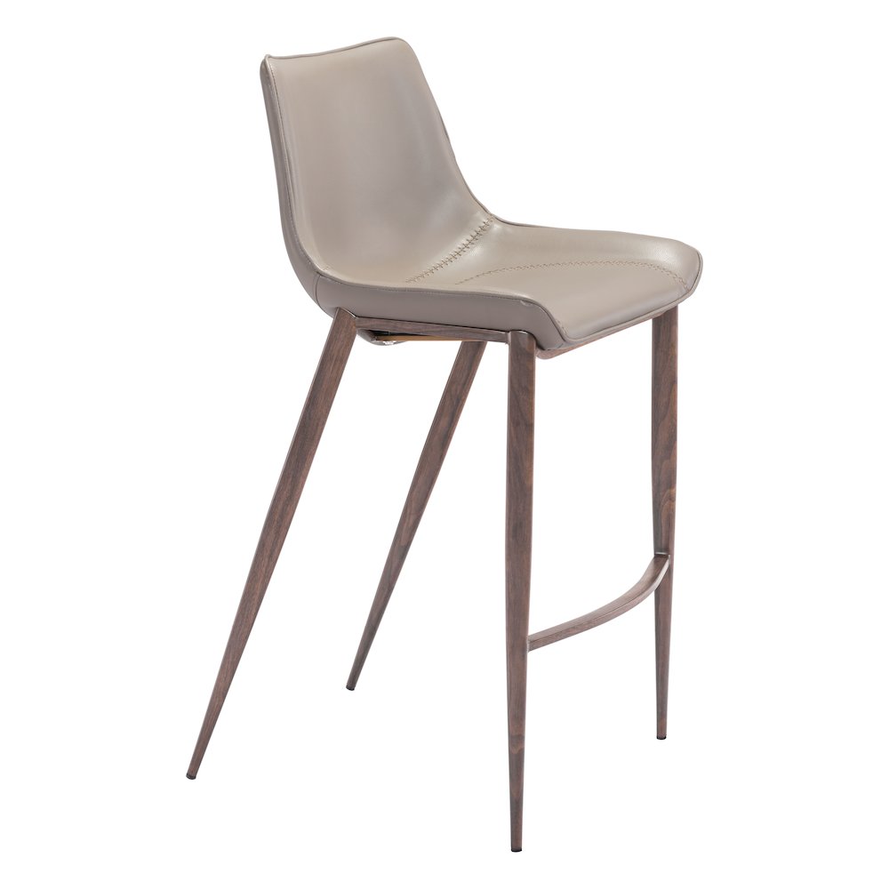 Magnus Barstool (Set of 2) Brown & Walnut. Picture 1