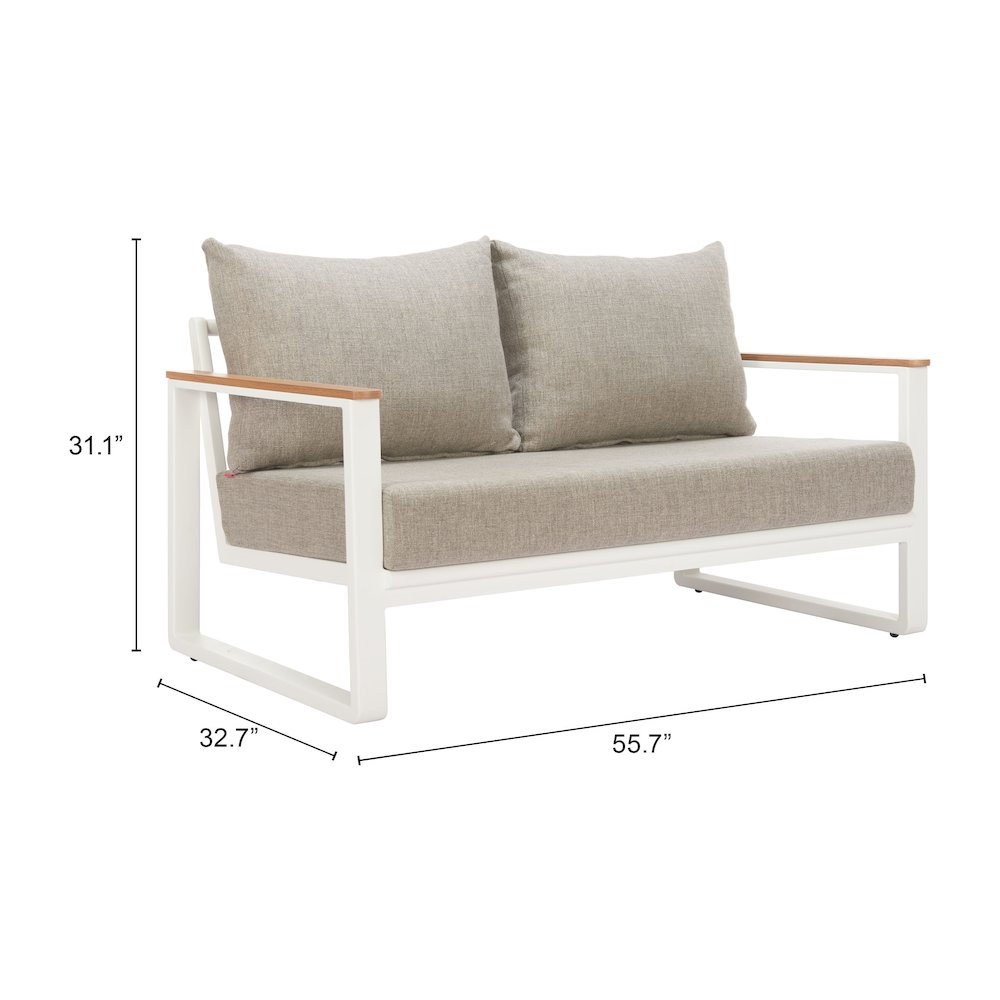 Welt Sofa Taupe & White. Picture 7
