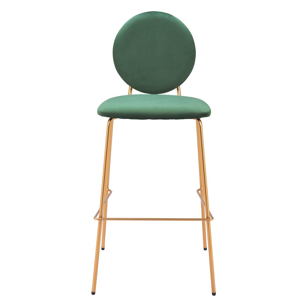 Odessa Barstool (Set of 2) Green & Gold. Picture 3
