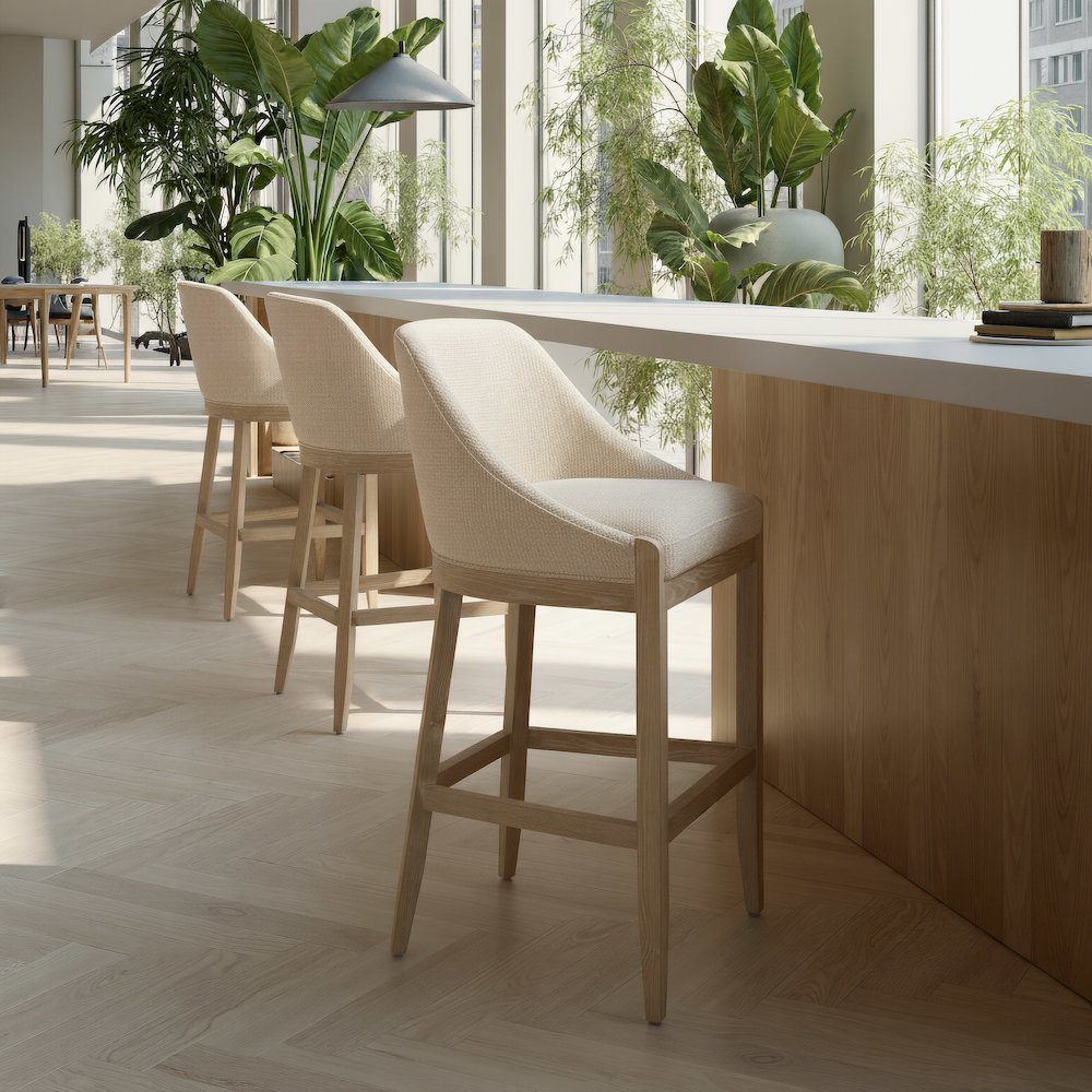 Calmo Barstool Beige. Picture 3