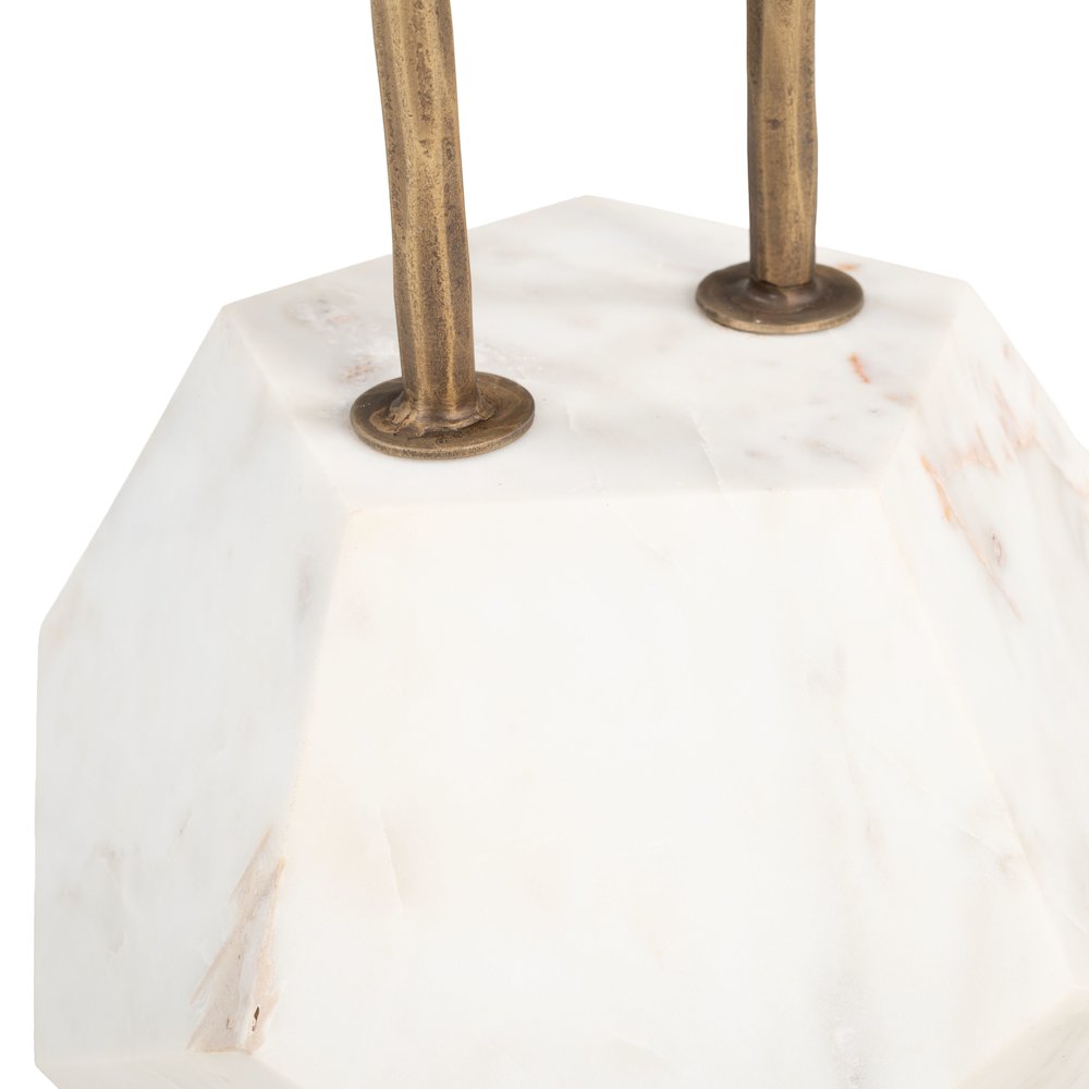 Anten Side Table Brass & White. Picture 9