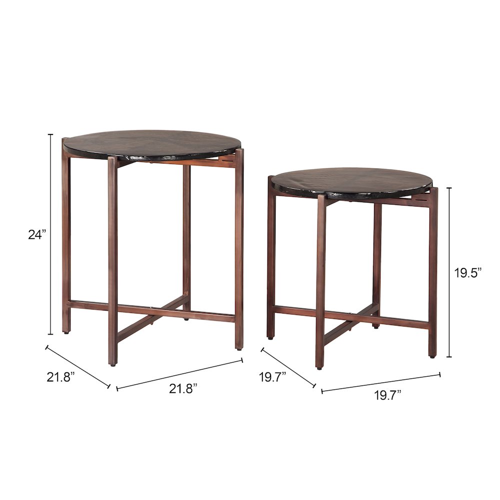 Gema Coffee Table Set (2-Piece) Bronze. Picture 7