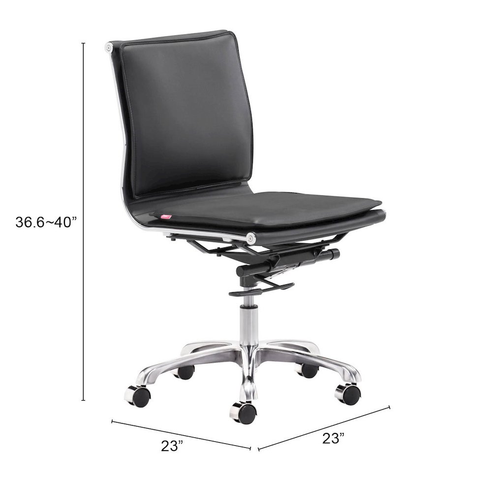 Lider Plus Armless Office Chair Black. Picture 11