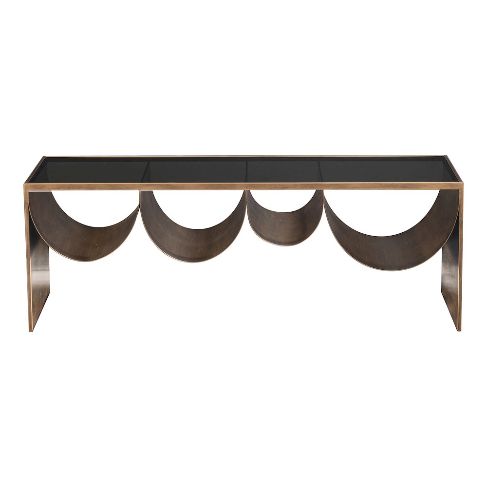 Reed Coffee Table Brass & Black. Picture 3