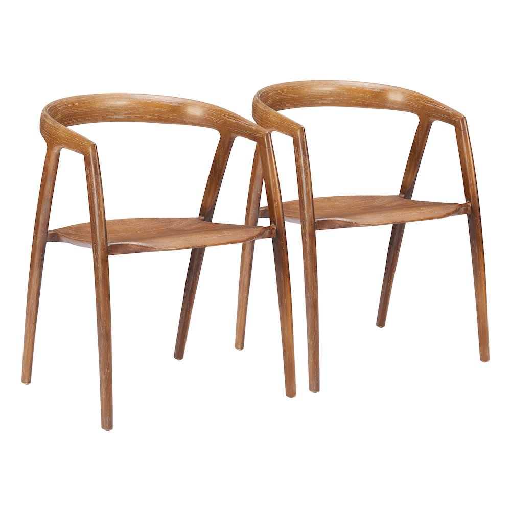Ziran Dining Chair (Set of 2) Walnut. Picture 6