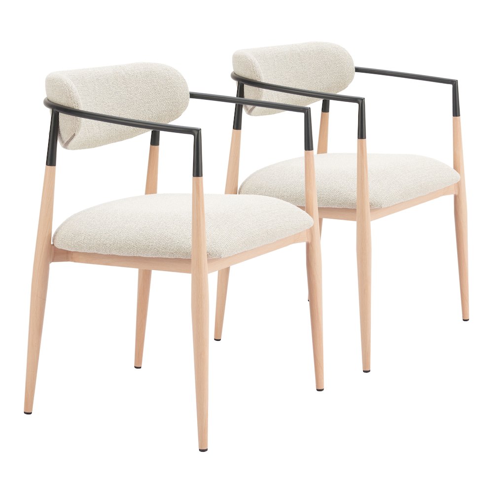 Equinox Dining Chair Oyster Gray & Natural. Picture 6