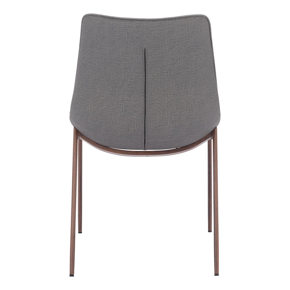 Magnus Dining Chair (Set of 2) Slate Gray & Walnut. Picture 4