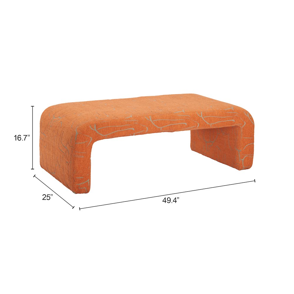 Nendo Bench Abstract Orange. Picture 7