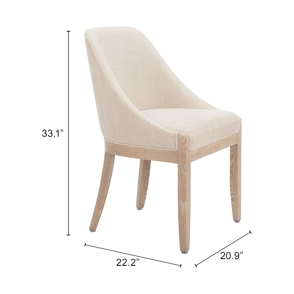 Calmo Dining Chair Beige. Picture 9