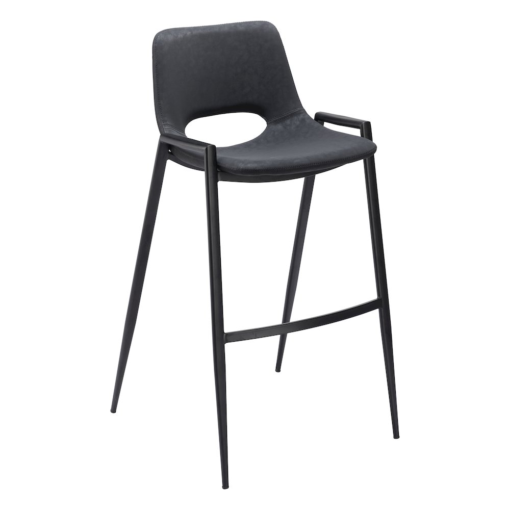 Desi Barstool (Set of 2) Black. Picture 1