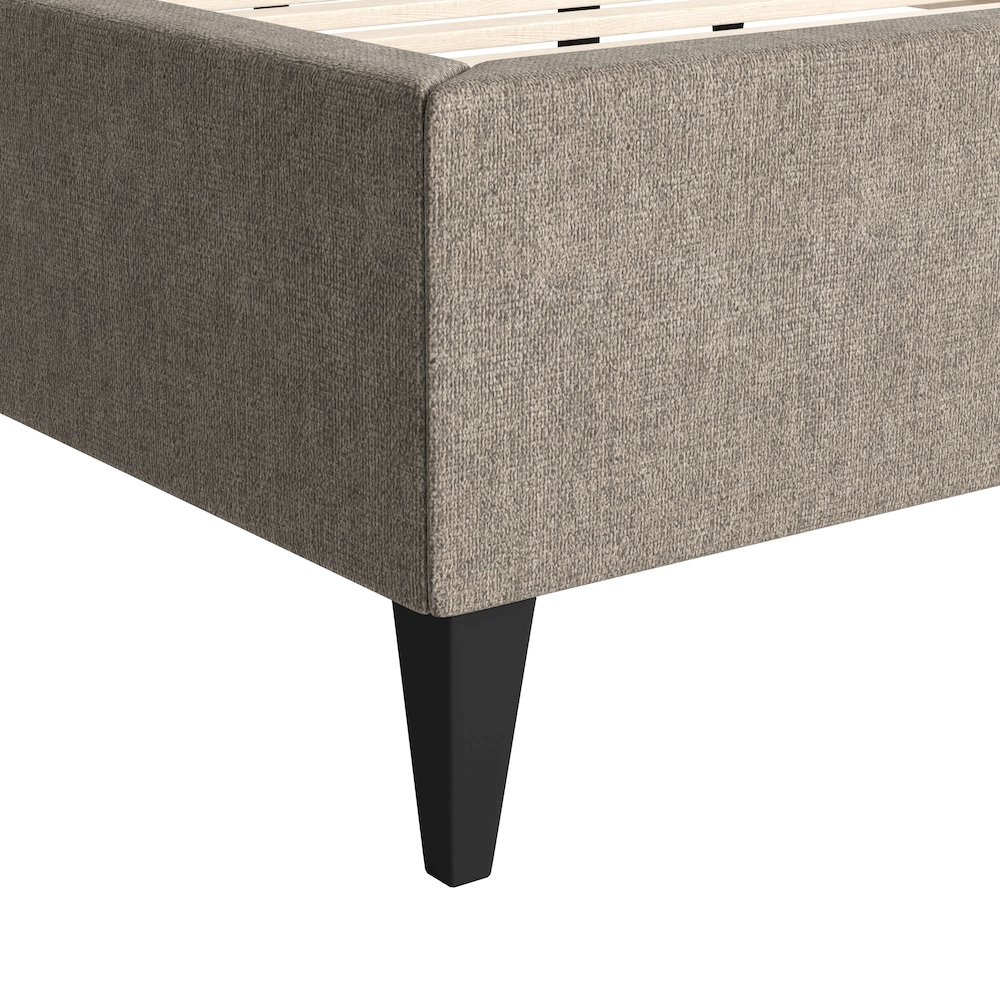 Dusa Queen Bed Olive Brown. Picture 7