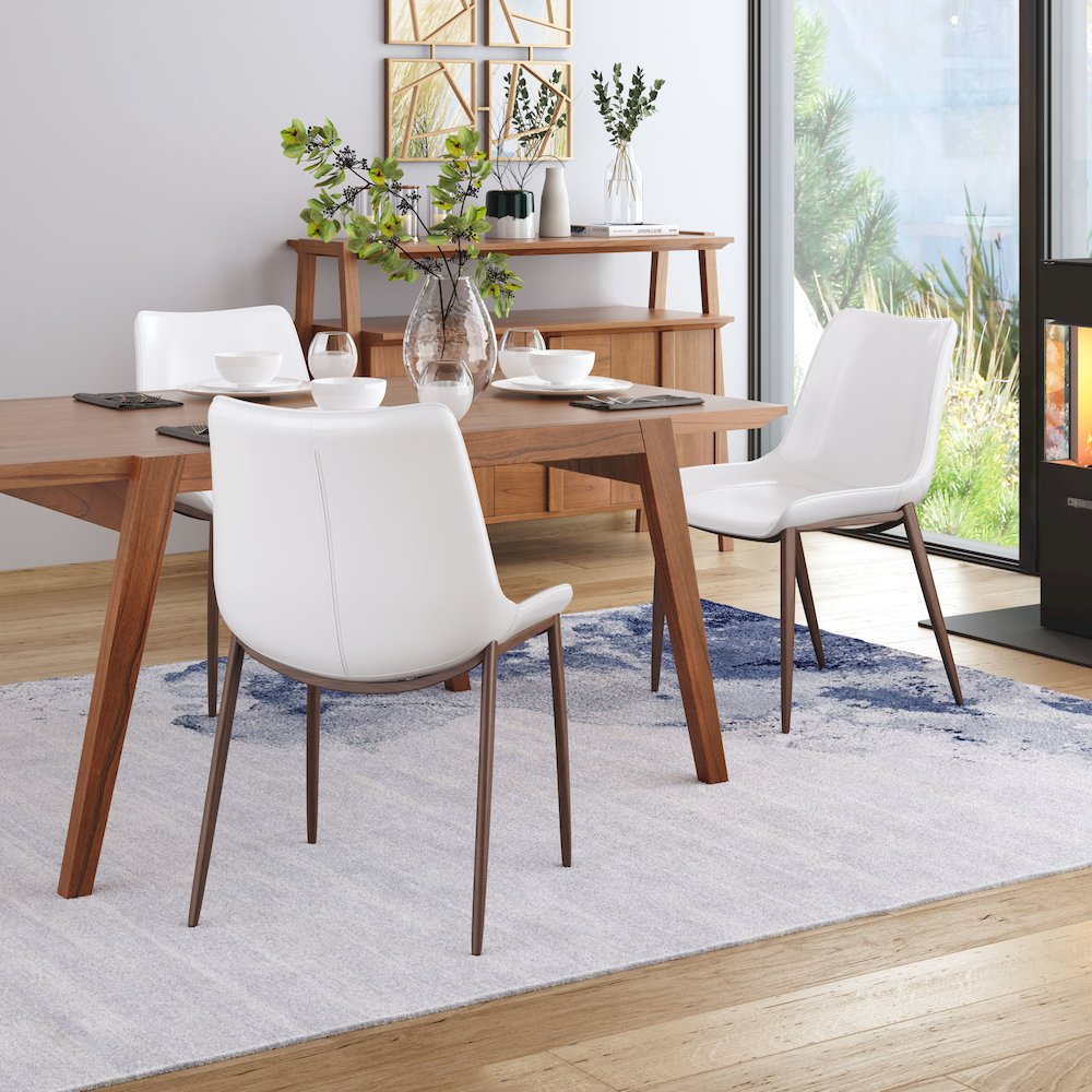 Magnus Dining Chair (Set of 2) White & Walnut. Picture 10