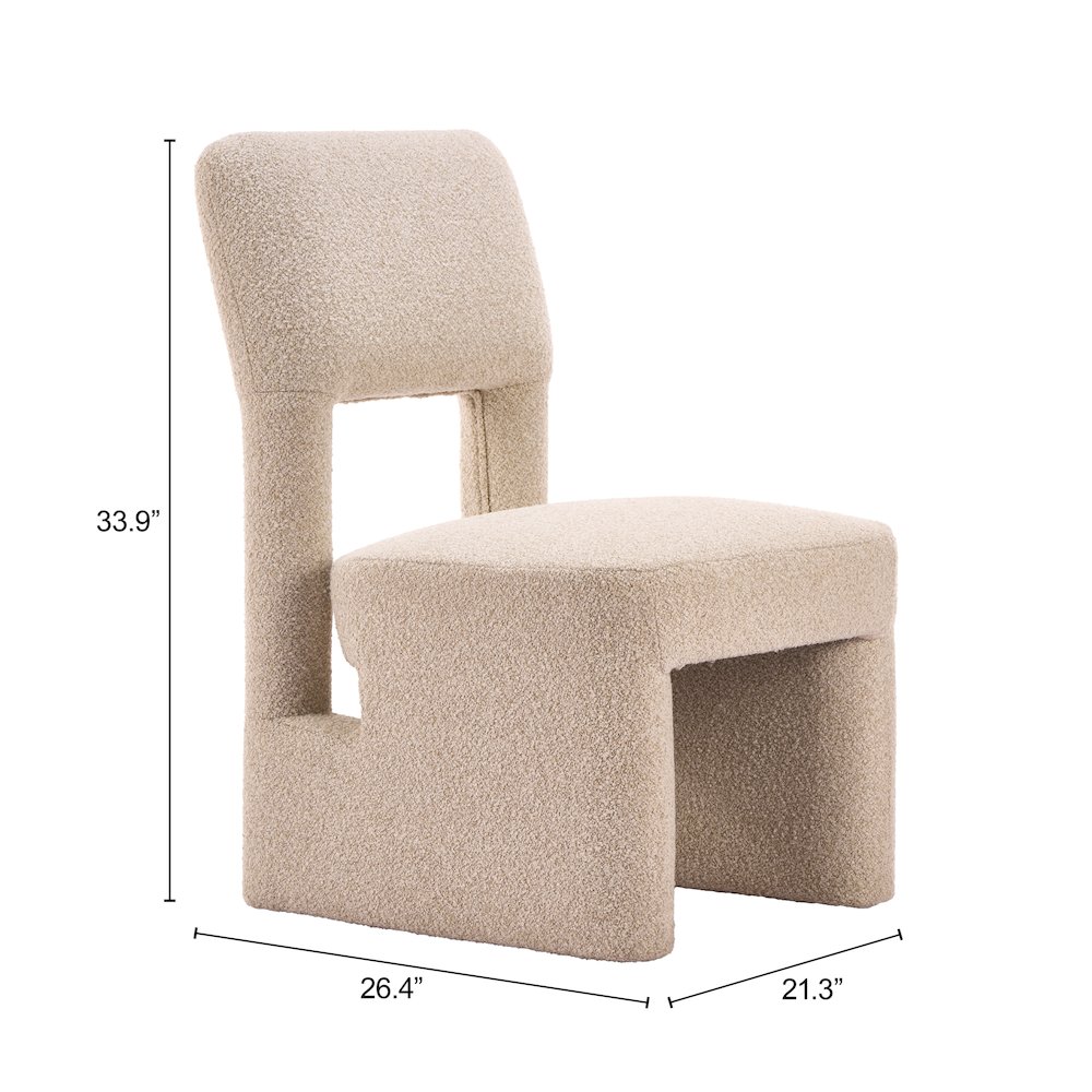 Dewey Dining Chair (Set of 2) Beige. Picture 11