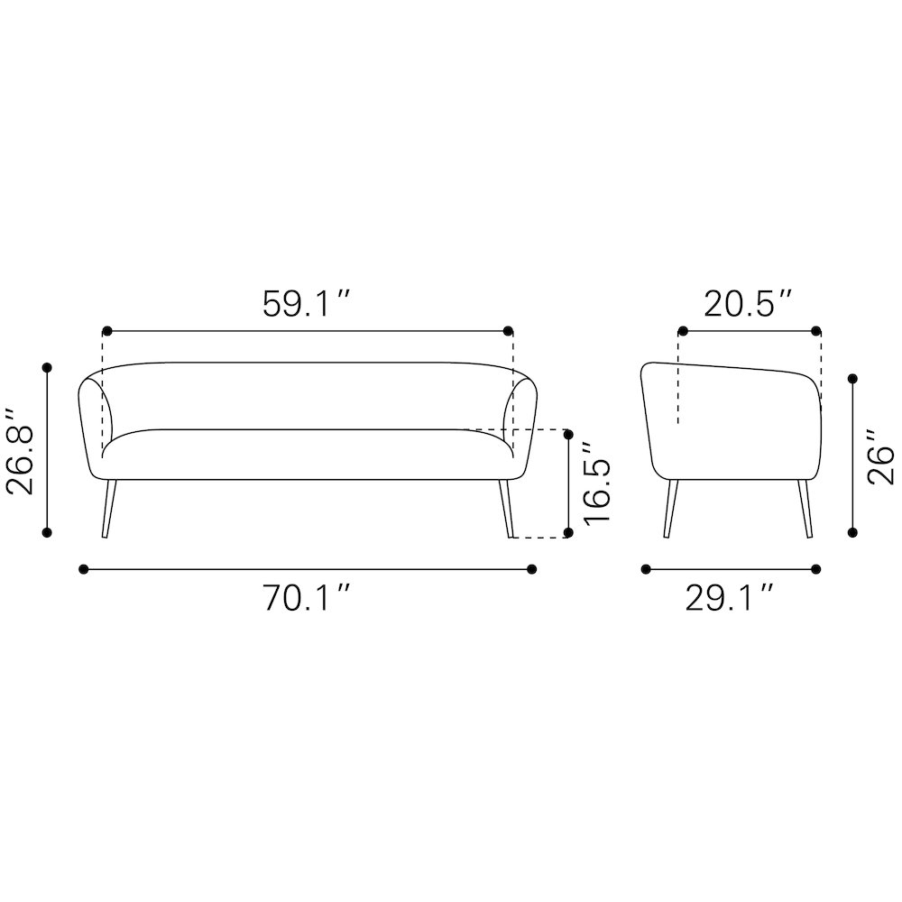 Deco Sofa Gray. Picture 10