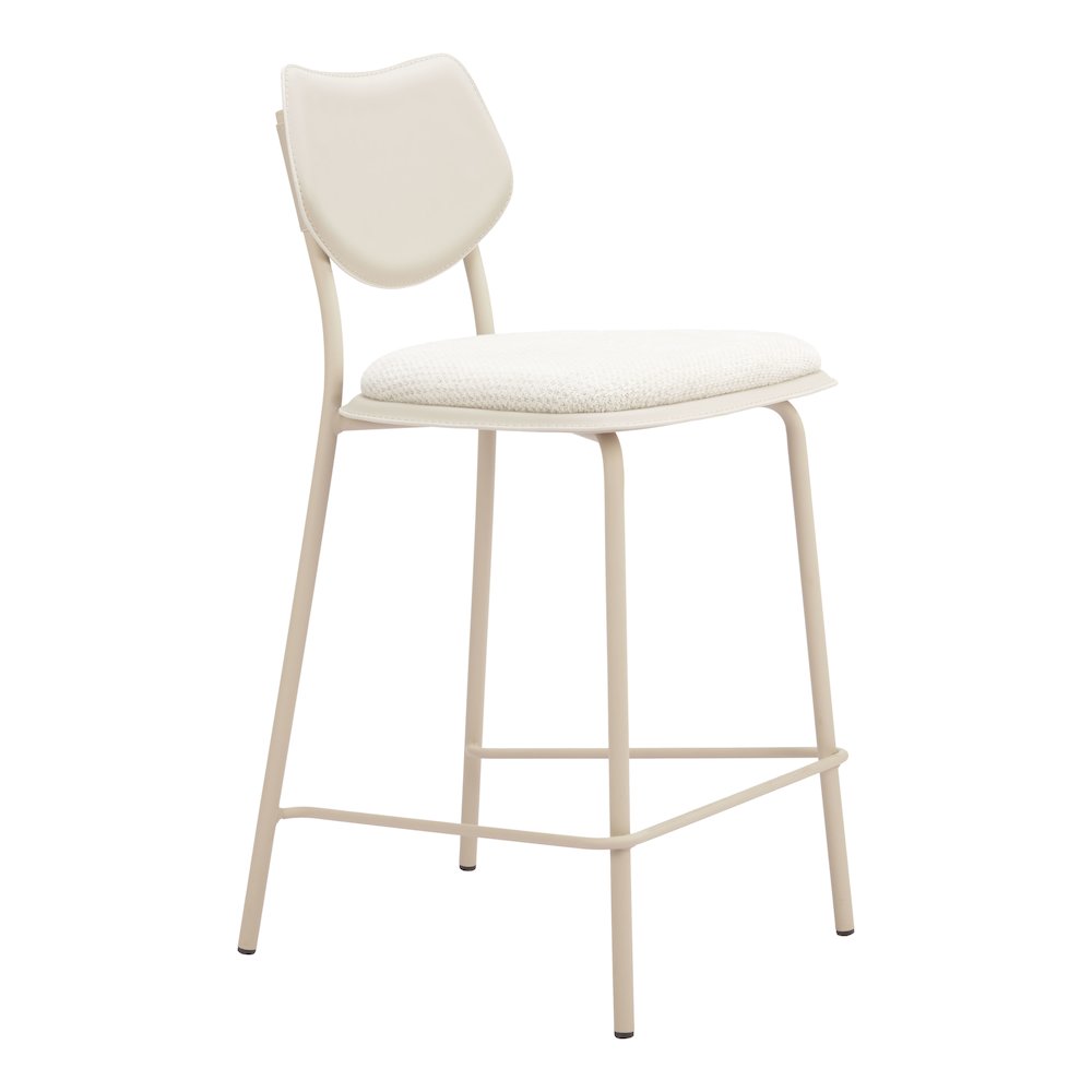 Zeal Counter Stool (Set of 4) Light Gray & Beige. Picture 1