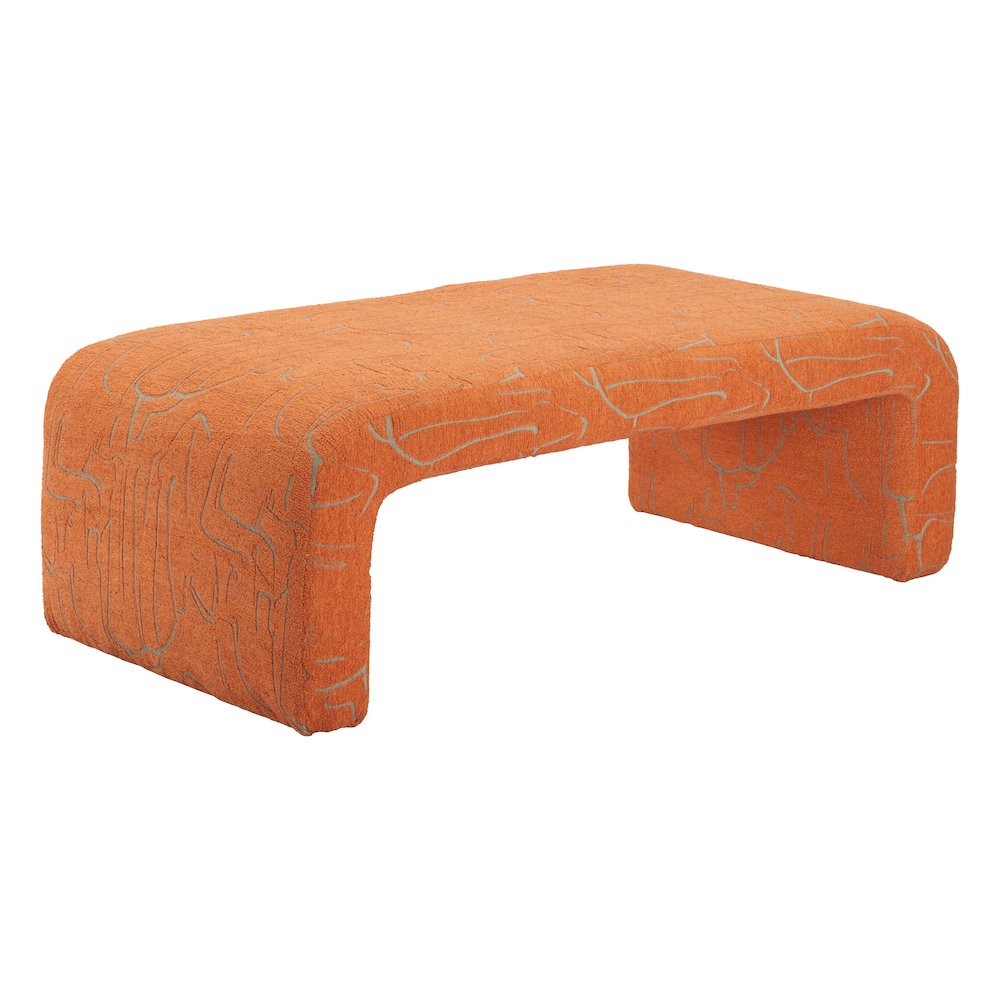 Nendo Bench Abstract Orange. Picture 4