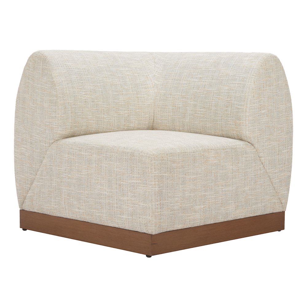 Christy Corner Chair Beige. Picture 2