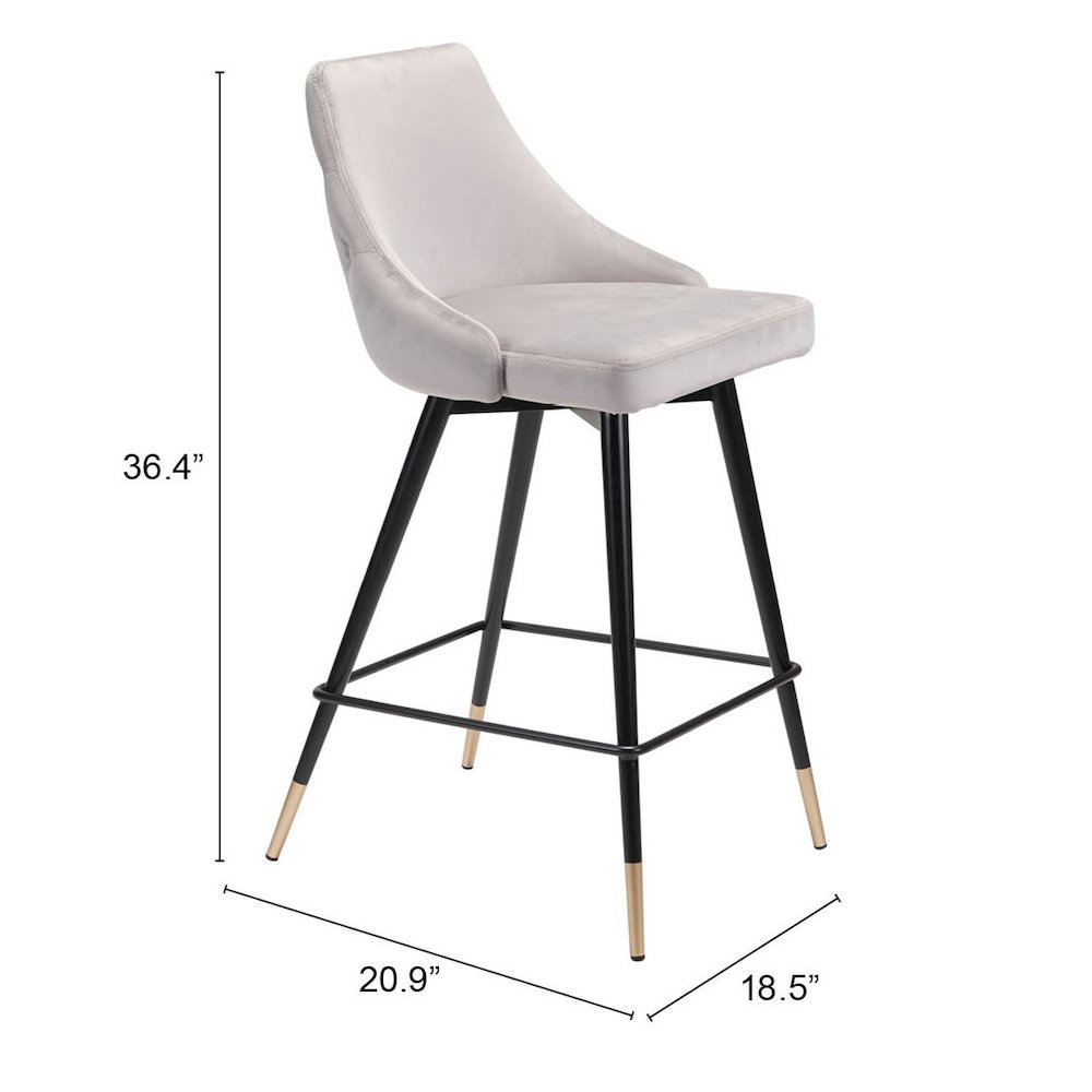 Piccolo Counter Stool Gray. Picture 9
