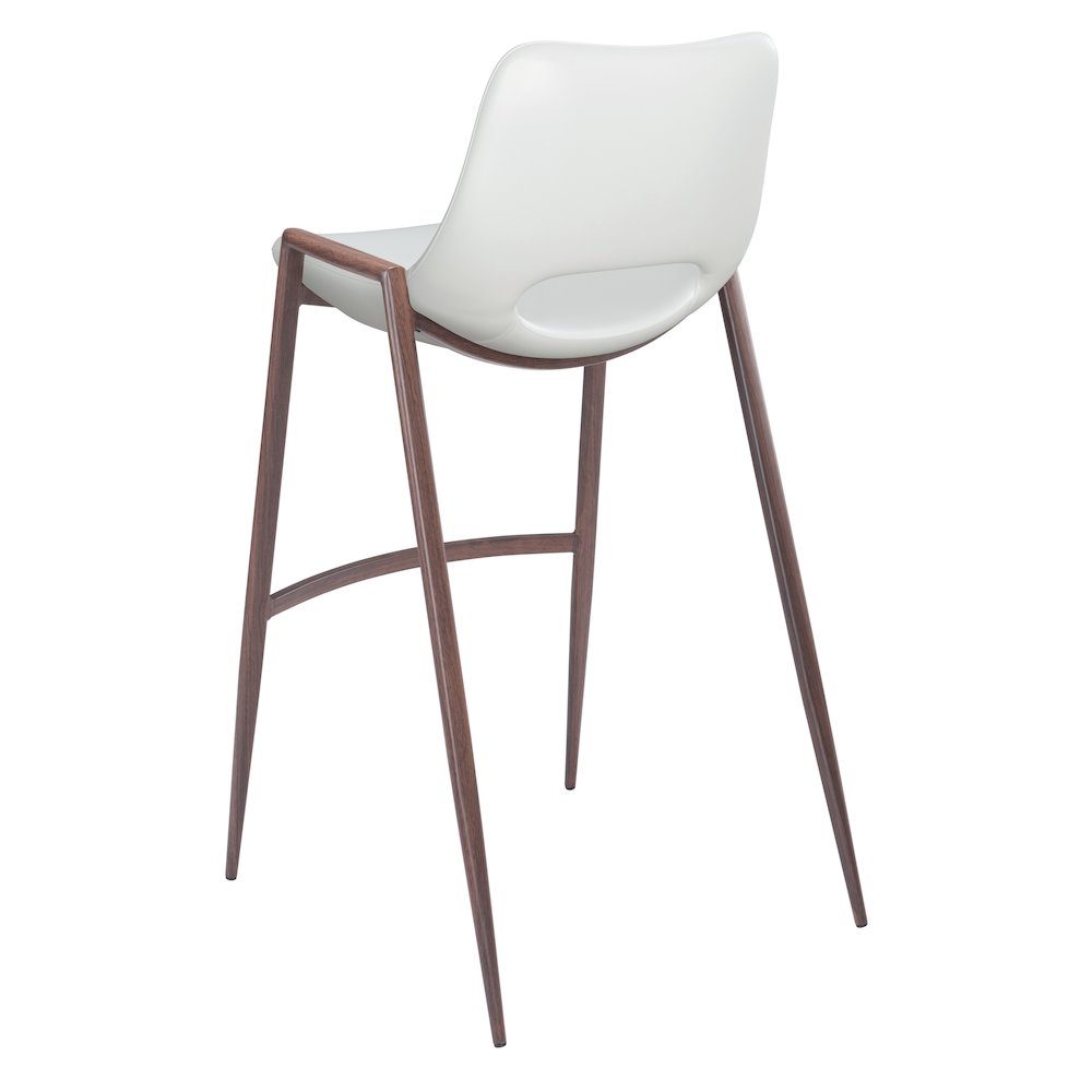 Desi Barstool (Set of 2) White & Walnut. Picture 5