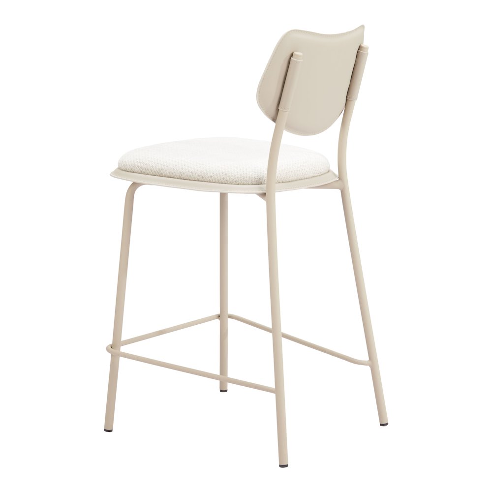 Zeal Counter Stool (Set of 4) Light Gray & Beige. Picture 5