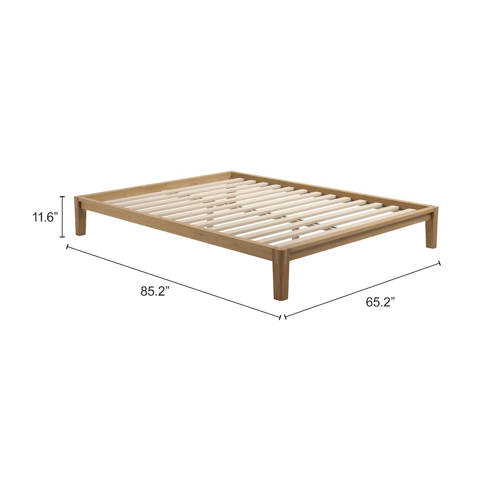 Luum Queen Platform Bed Frame Natural. Picture 9