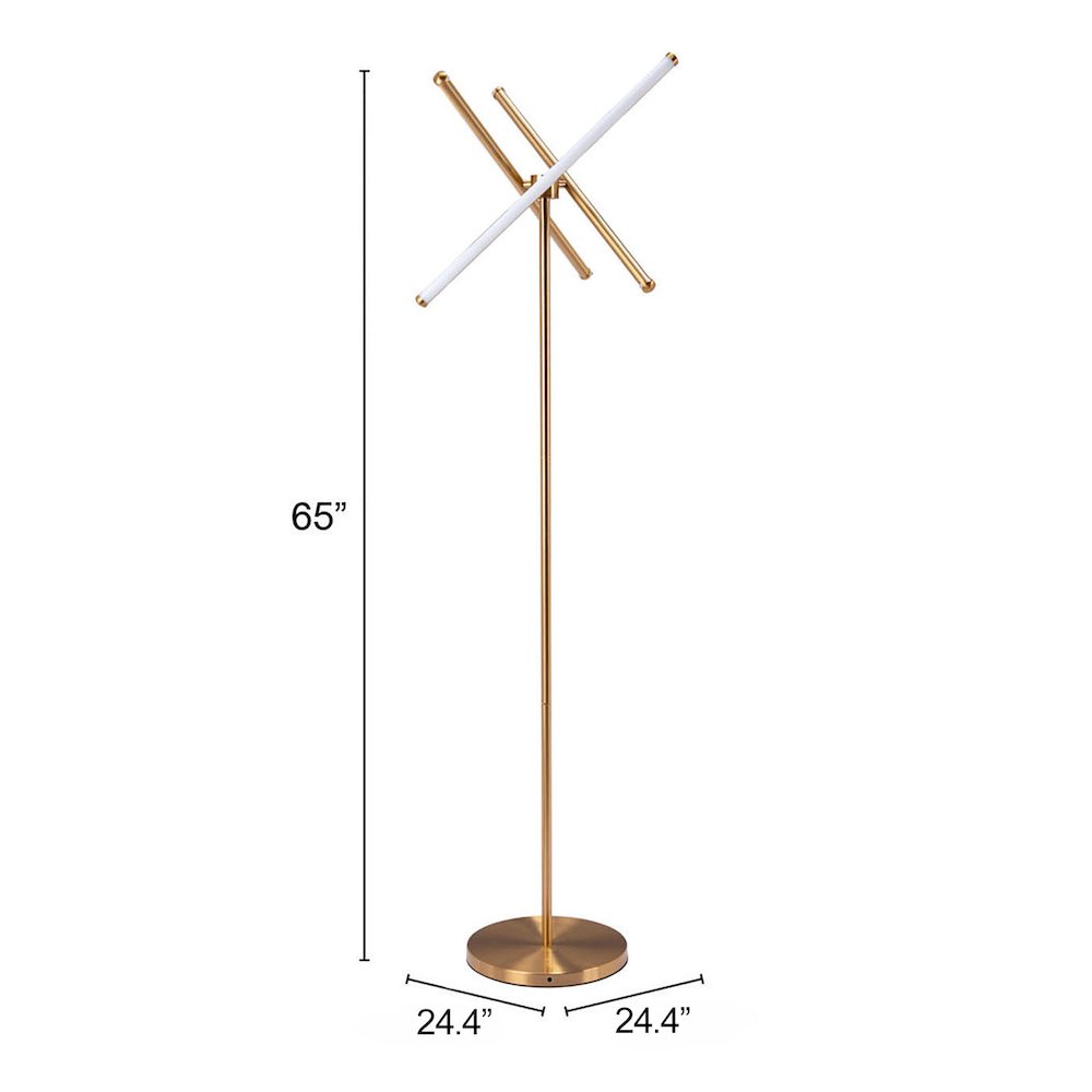 Garza Floor Lamp Brass. Picture 7