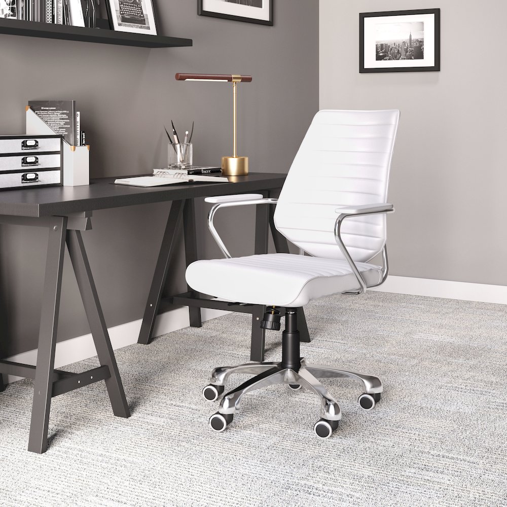 Enterprise Low Back Office Chair White. Picture 8
