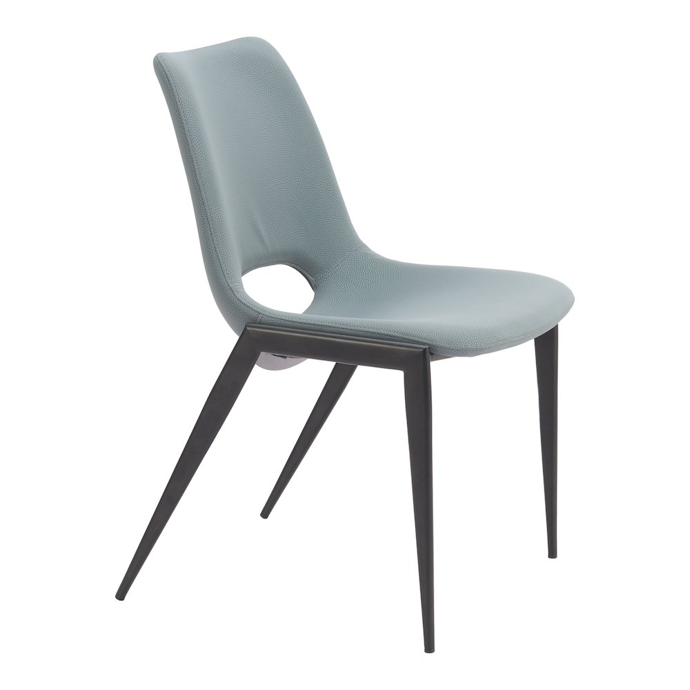Desi Armless Dining Chair (Set of 2) Azure Gray. Picture 8