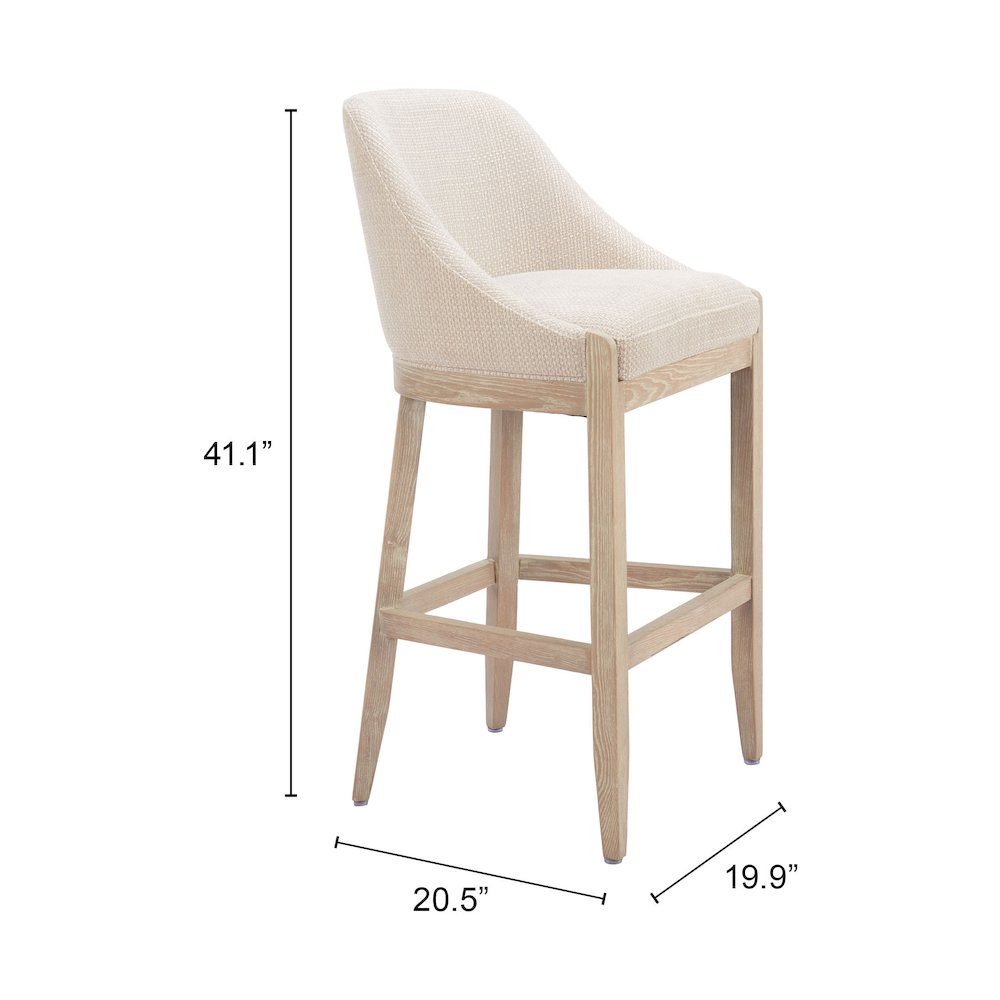 Calmo Barstool Beige. Picture 10