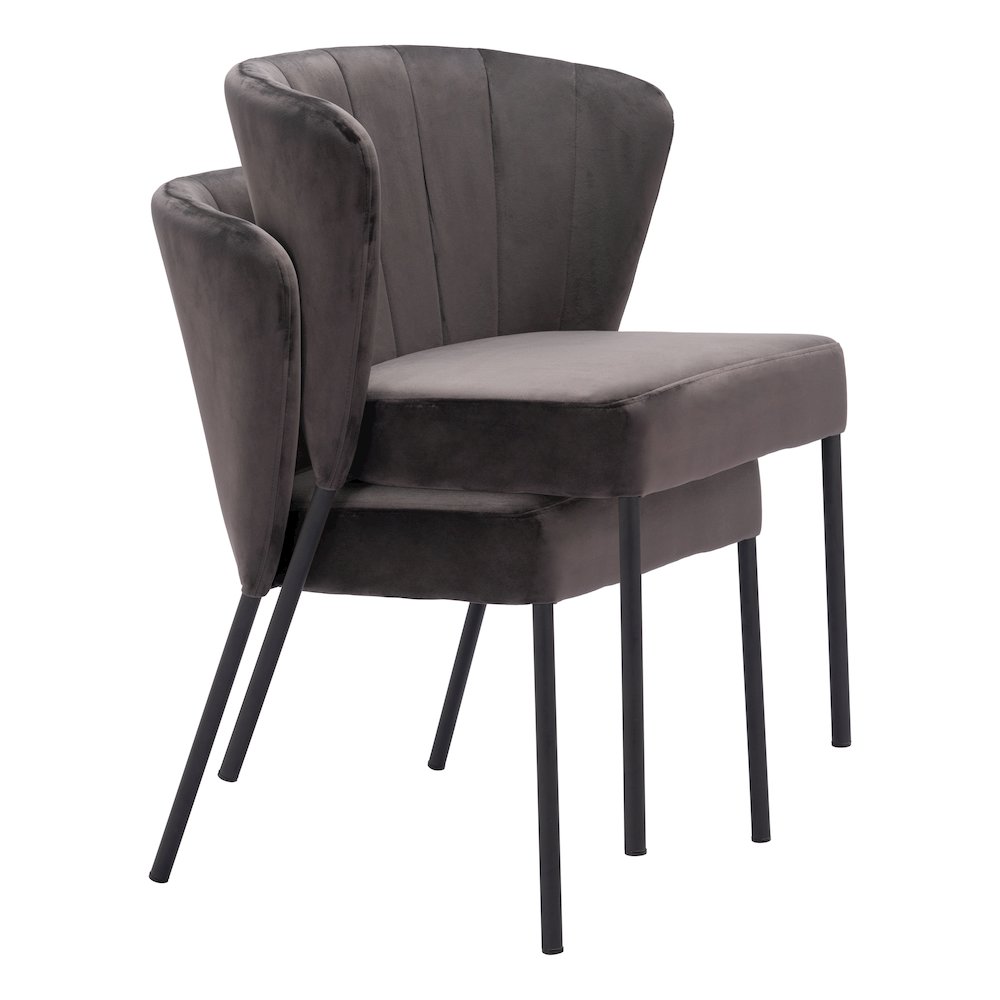 Aimee Dining Chair (Set of 2) Gray. Picture 11