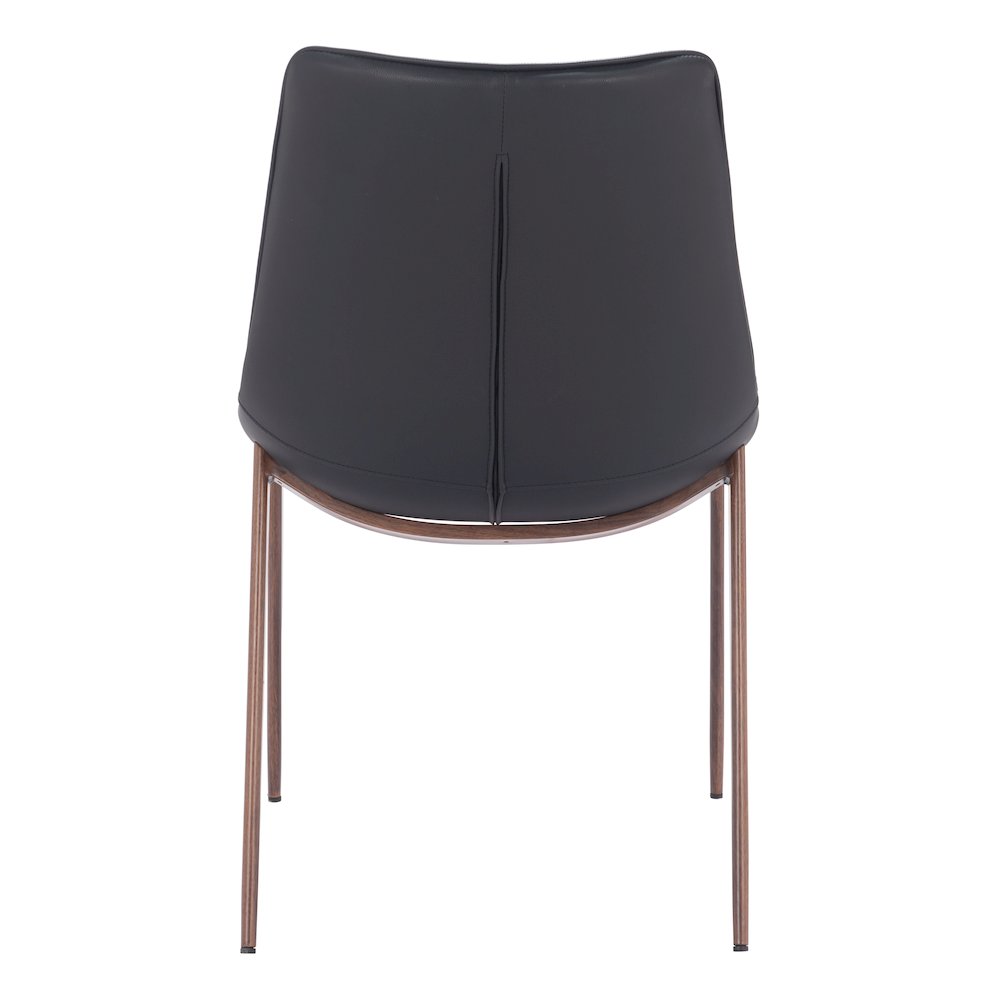 Magnus Dining Chair (Set of 2) Black & Walnut. Picture 4
