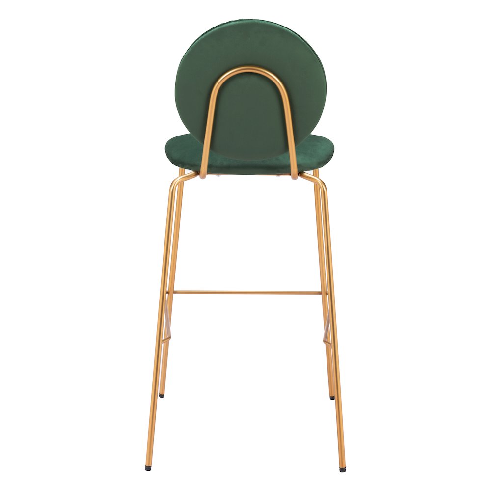 Odessa Barstool (Set of 2) Green & Gold. Picture 4