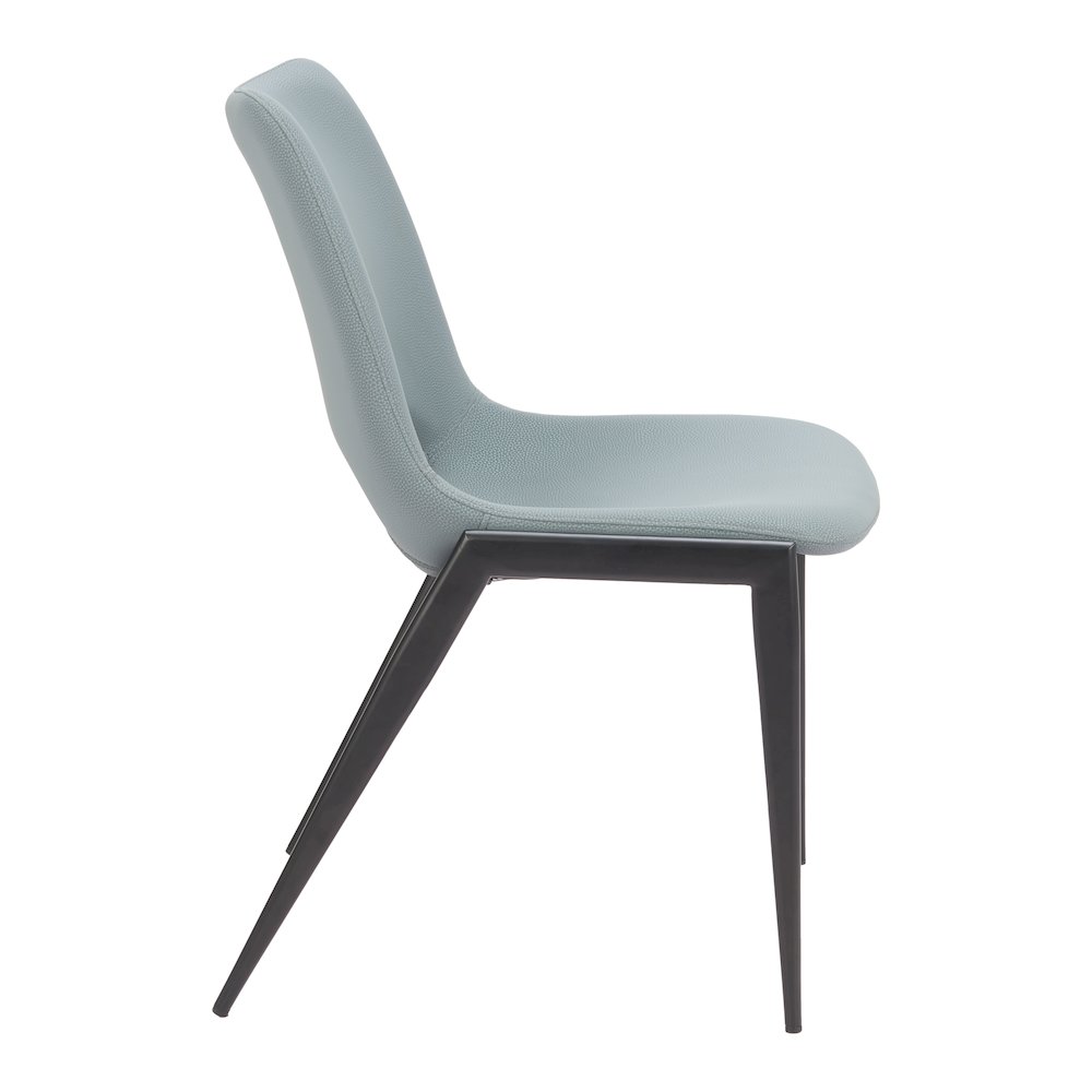 Desi Armless Dining Chair (Set of 2) Azure Gray. Picture 4